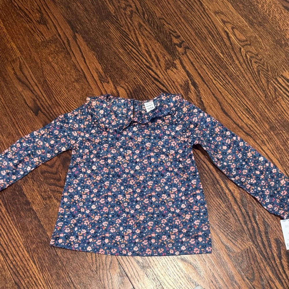 Carter's Navy Floral Long Sleeve Tee